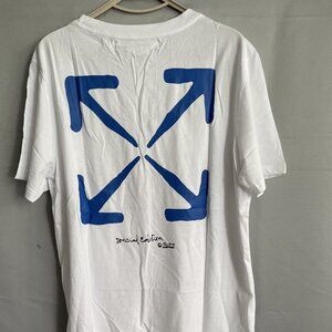 Off-White White and Blue Arrow Tee Short Sleeve